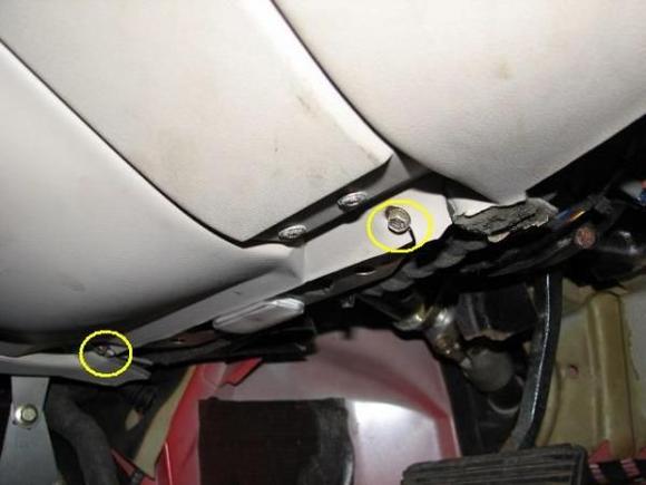Under column bolt locations