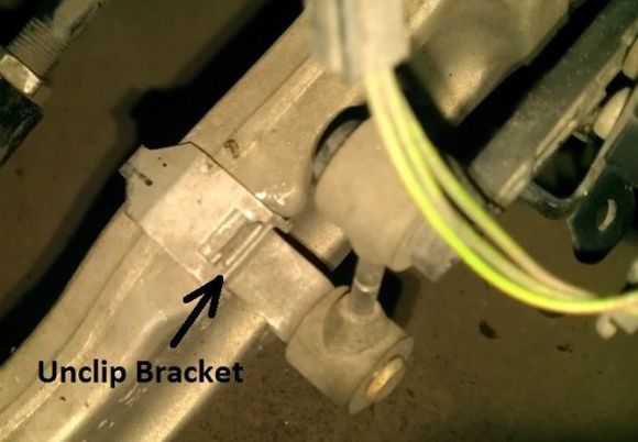 Unclip mounting bracket.