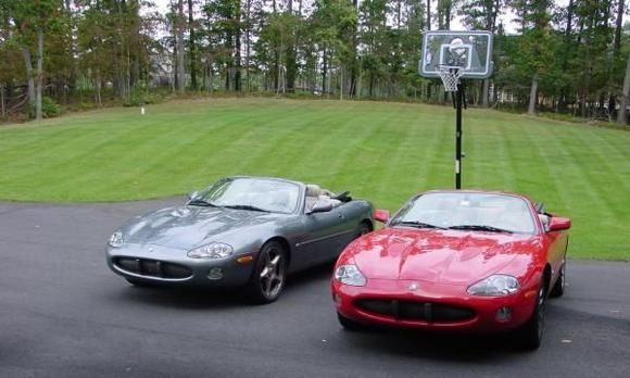 2002 XKR&quot;S Mine grey   wifes red