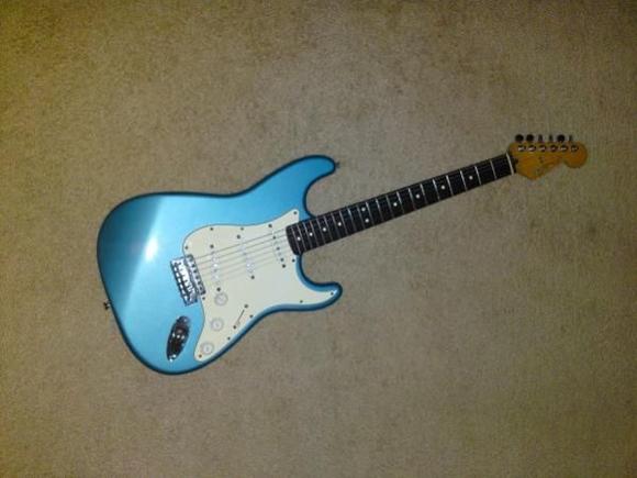 1993 60's Fender Stratocaster in Lake Placid Blue with Fender Custom Shop Texas Special pickups.
