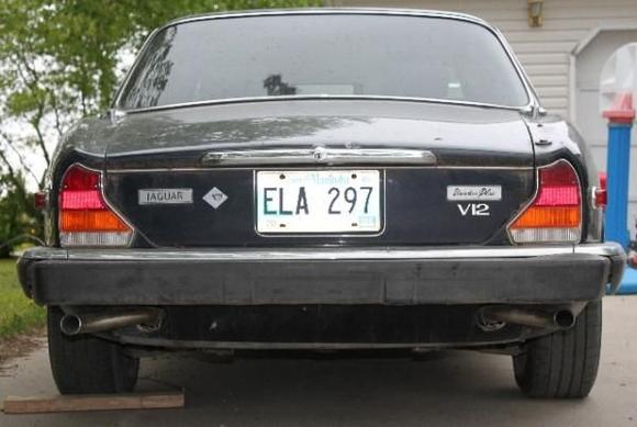 It has dual rear tanks with dual chrome filler spouts. Apparently this car used to belong to one of the Winnipeg Blue Bombers. That is our local CFL team.