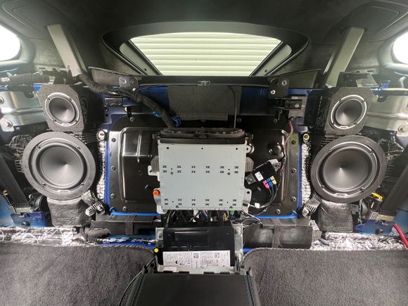 Re-worked pods for mids plus custom grp housings for woofers.