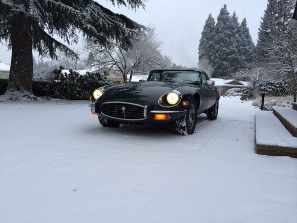 '74 Series 3, with the winter hardtop fitted.  Perfect day that was.