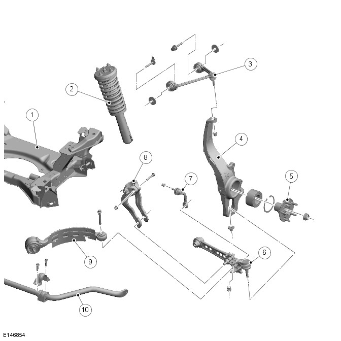 five holed lower rear arm part No.6