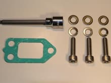 PHOTO OF HARDWARE, TOOL AND GASKET INCLUDED WITH THE SALE OF EACH THERMOSTAT ASSEMBLY