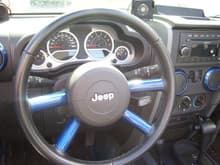 June 2010
Painted steering wheel and ac cover to match exterior and installed a CB radio :)