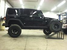 Black JK lifted and outfitted by dirtworks off-road vehicles