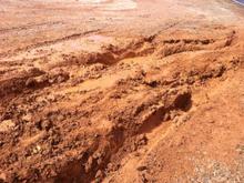 This was the hope I got stuck in. About 2-3 feet in places and the treads are wind-ey. Bottomed out near the end. Winched out on a light pole.