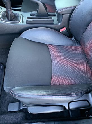 Clean driver's seat. No rips or tears.