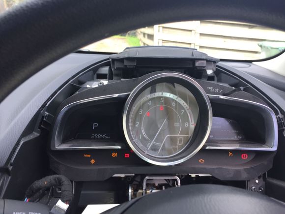 It’s dirty I know. I cleaned it after checking & noting my odometer and installed this