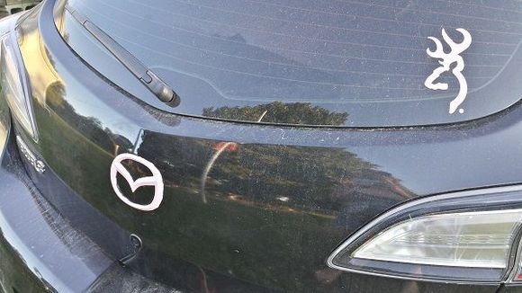 back emblem has been painted pink w a browning emblem installed