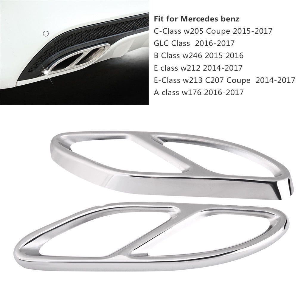 Engine - Exhaust - Exhaust tip split pipe cover trim E C Class W212 W213 W204 - Used - 2017 to 2019 Mercedes-Benz E300 - Enfield, CT 06083, United States
