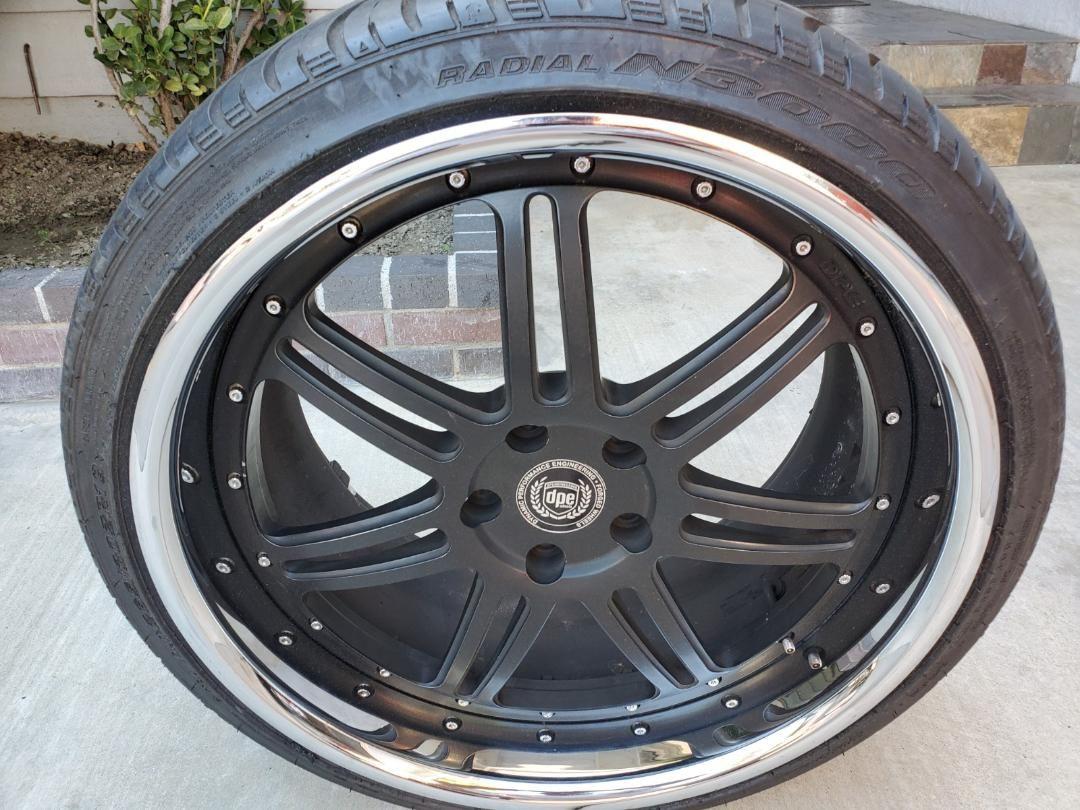 Wheels and Tires/Axles - Forged 3 piece DPE wheels and tires 10 x19 8x19 staggered *PICK UP ONLY LONG BEACH CA - Used - Long Beach, CA 90808, United States