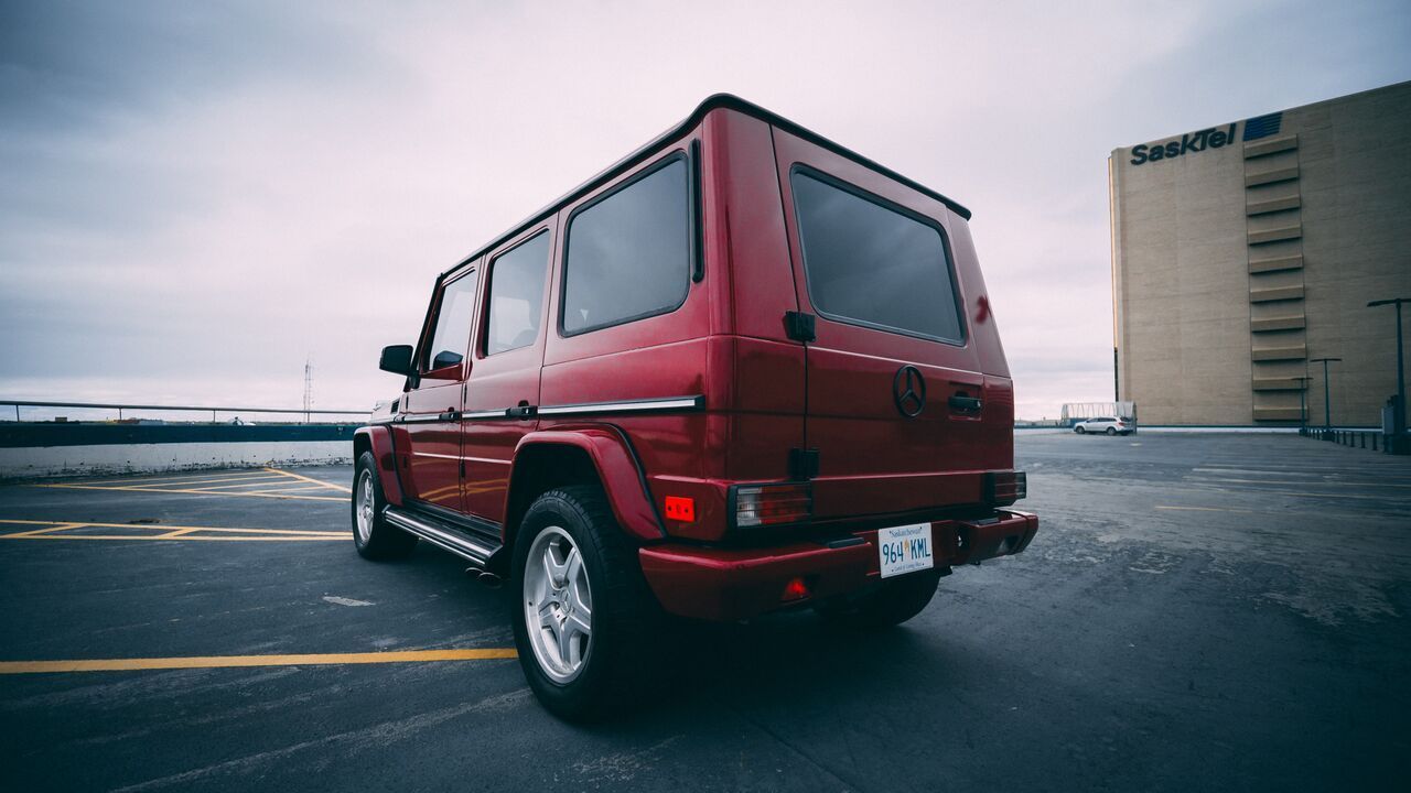 2003 Mercedes-Benz G55 AMG - 2003 Mercedes Benz G55 AMG - Used - VIN WDCYR4GE03X139103 - 89,375 Miles - 8 cyl - AWD - Automatic - SUV - Red - Regina, SK S4Y1G1, Canada