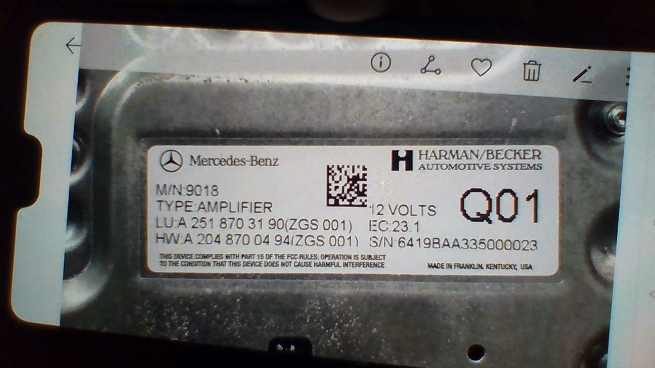 Audio Video/Electronics - looking for ampiflier - Used - 2009 to 2012 Mercedes-Benz ML350 - London, ON N0M1K0, Canada