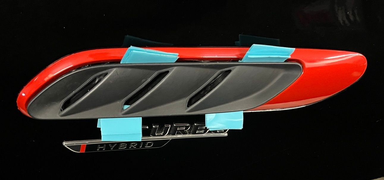 Gently removing louver.