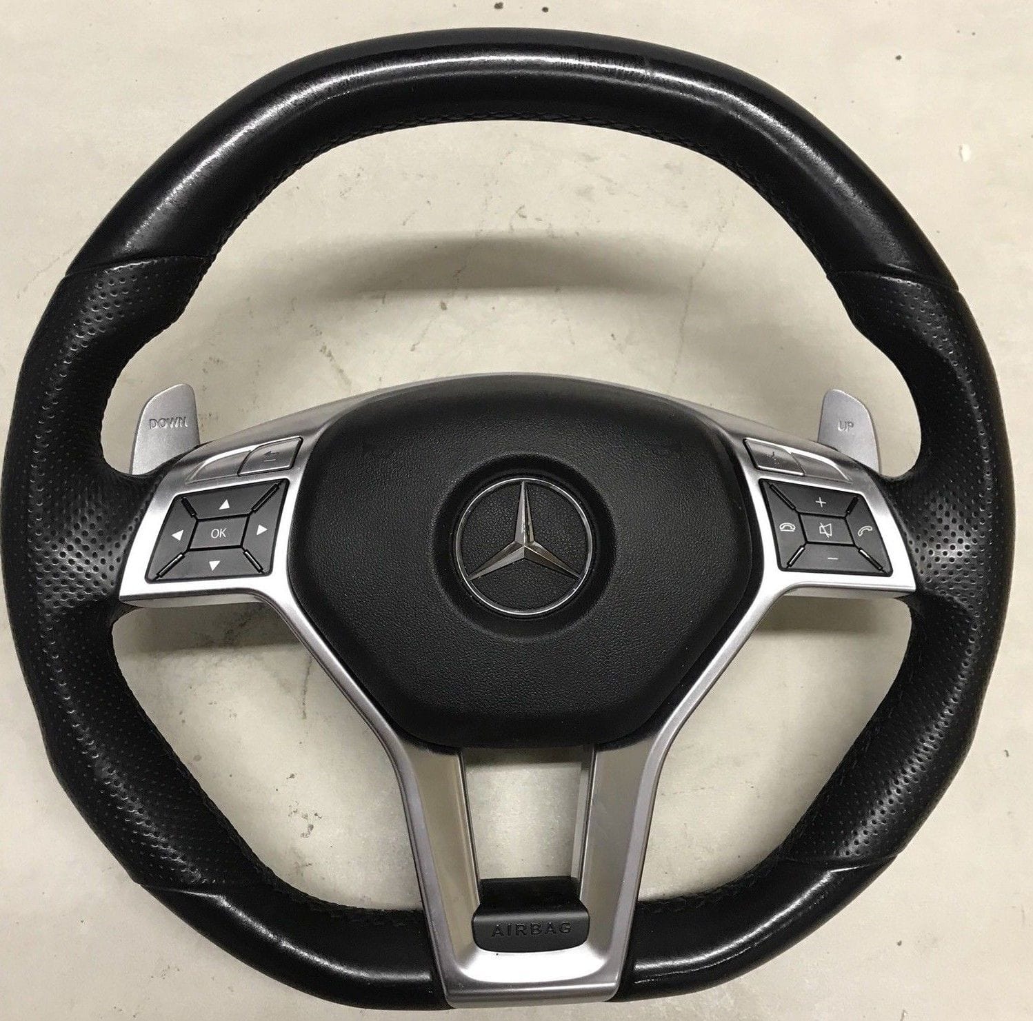 FITS MERCEDES E 02-09 PERFORATED LEATHER STEERING WHEEL COVER W211 DOUBLE STITCH