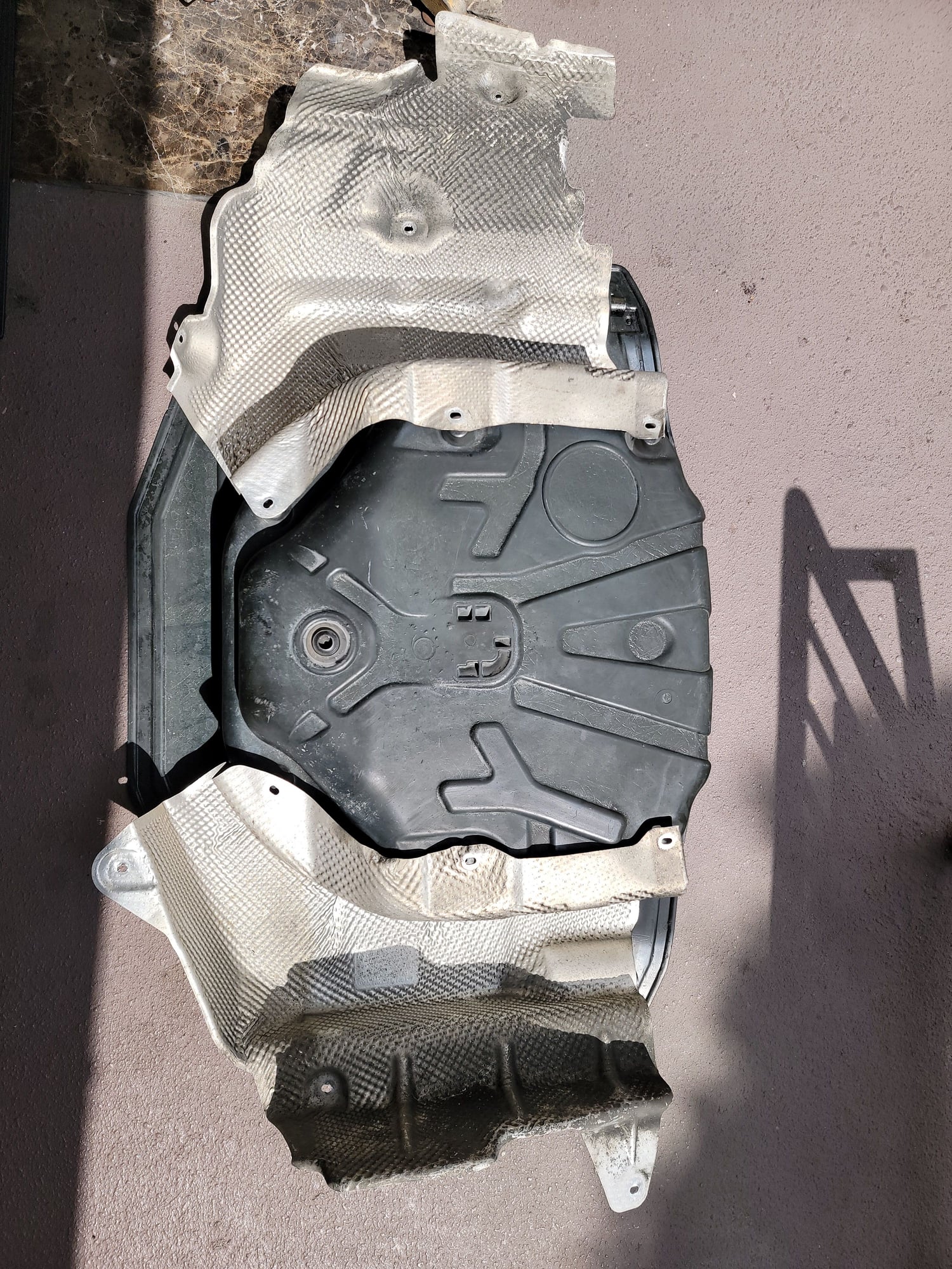 Wheels and Tires/Axles - Mercedes Benz C55 Spare tire well tub pan with heat shield and muffler - Used - 2002 to 2007 Mercedes-Benz C55 AMG - Los Angeles, CA 90064, United States