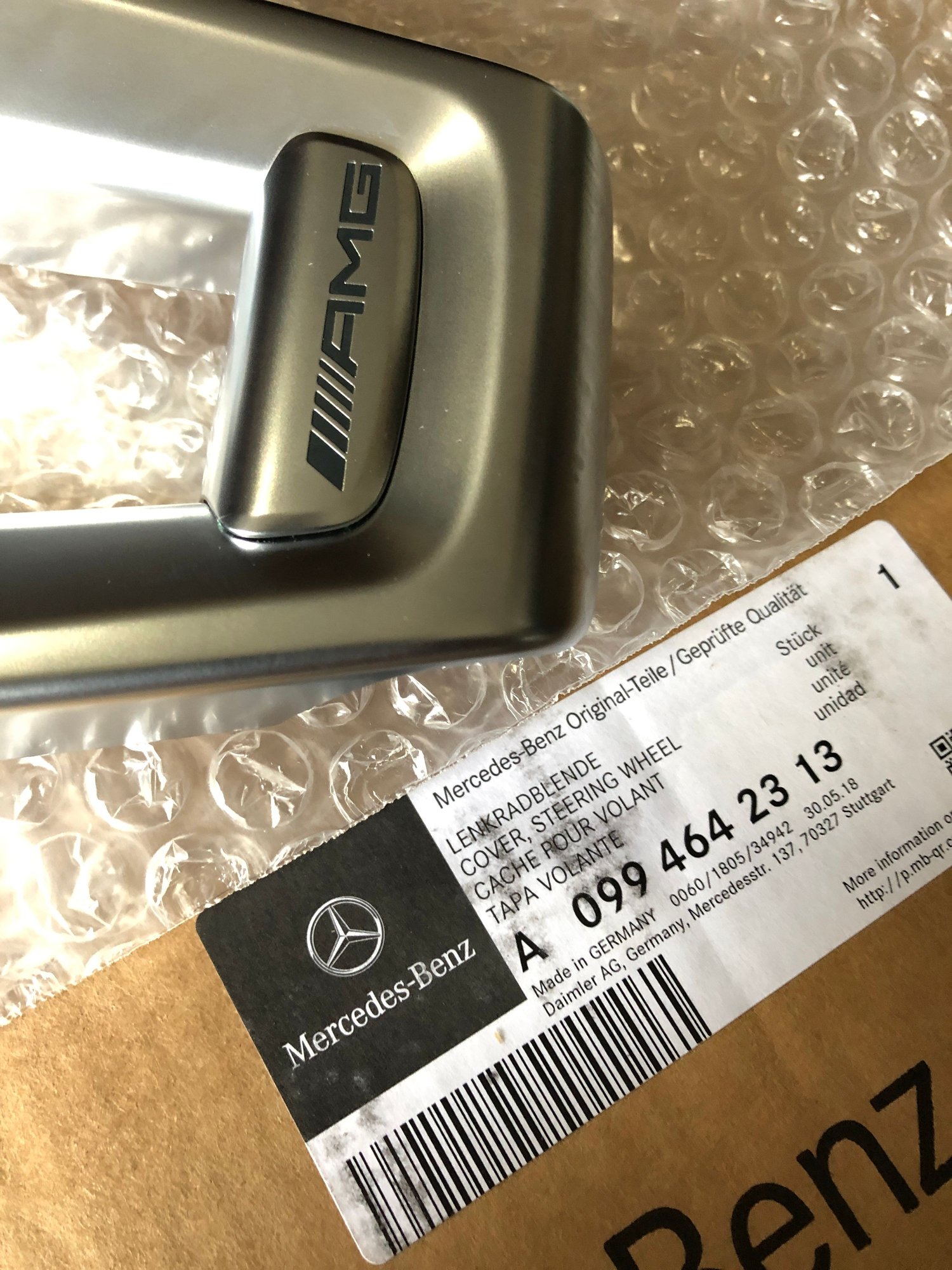 Interior/Upholstery - AMG steering wheel trim - New - 2012 to 2015 Mercedes-Benz C63 AMG - 2011 to 2016 Mercedes-Benz E63 AMG - Easton, MA 02356, United States
