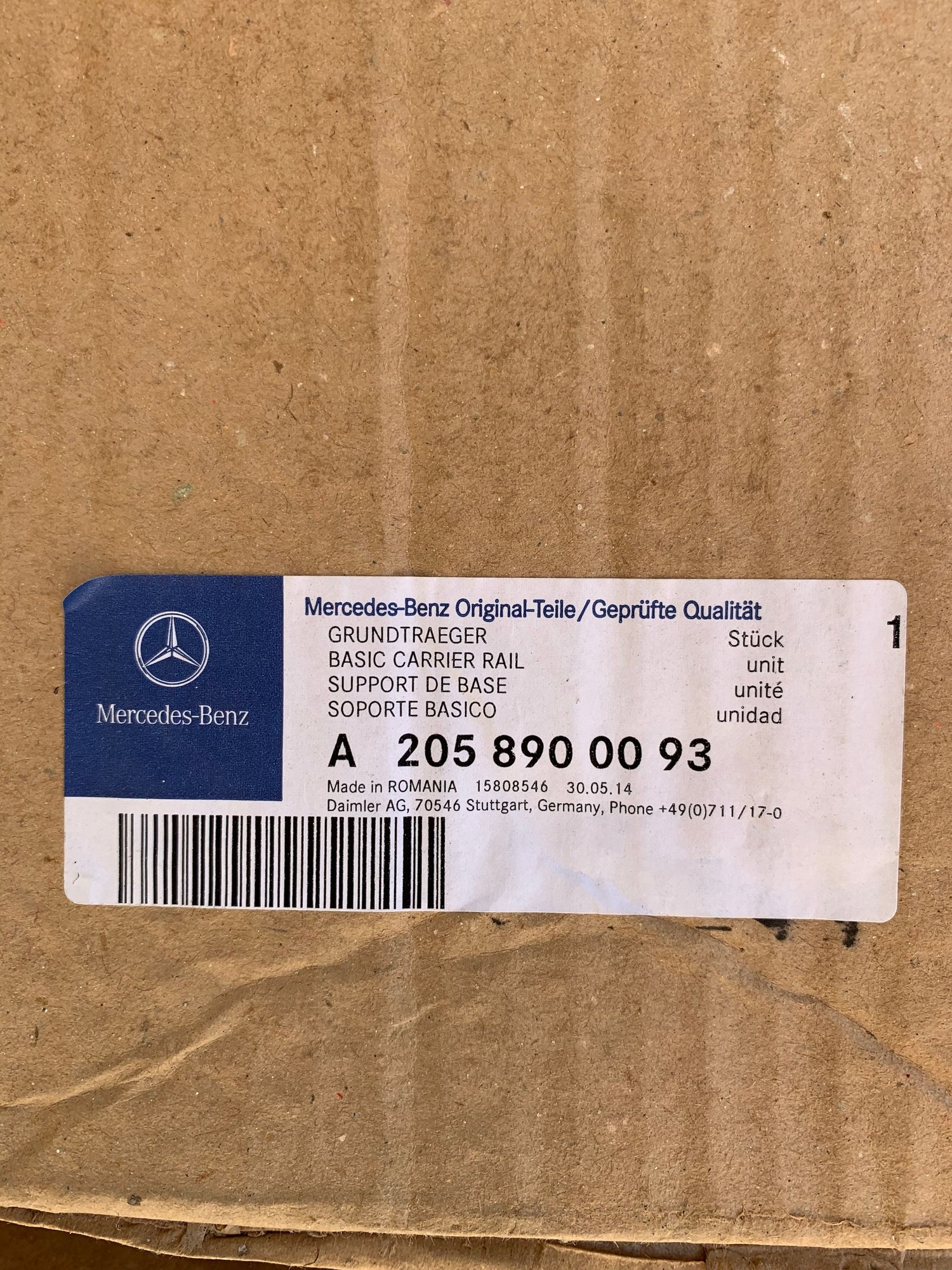 Miscellaneous - A2058900093 Base Support Roof Rack C Class Sedan - New - 2014 to 2020 Mercedes-Benz C300 - Matthews, NC 28104, United States