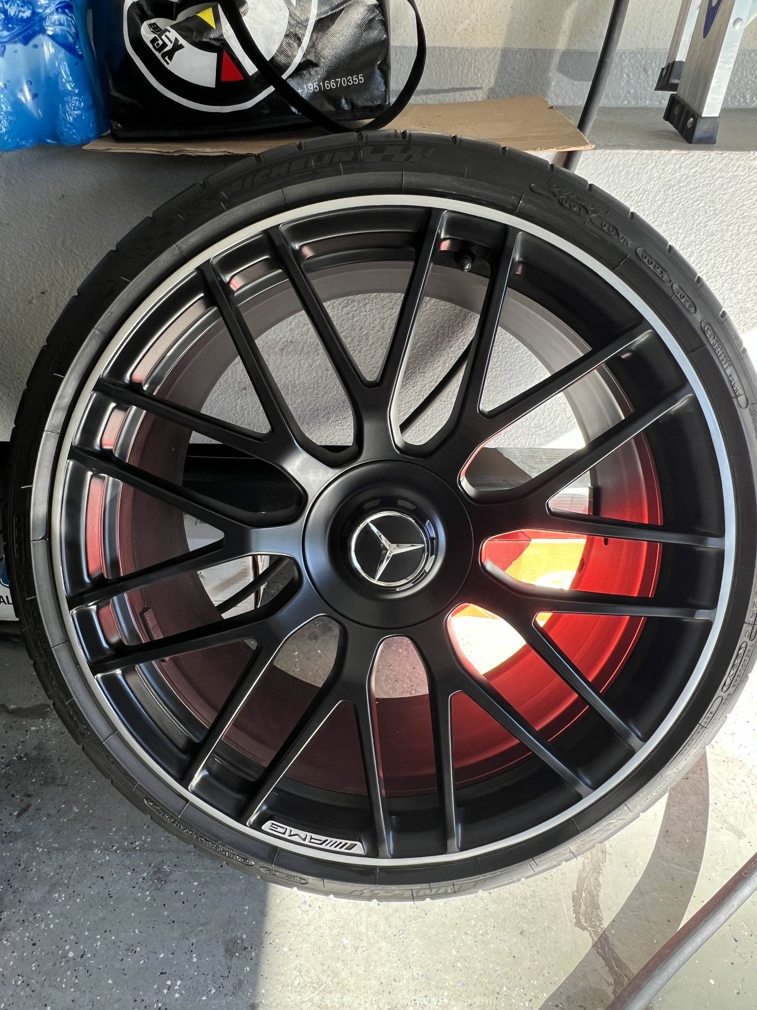 Wheels and Tires/Axles - C63S Coupe AMG Cross-Spoke Wheels w/ Tires (Staggered Setup) - Used - 2015 to 2024 Mercedes-Benz C63 AMG S - Orange, CA 92869, United States