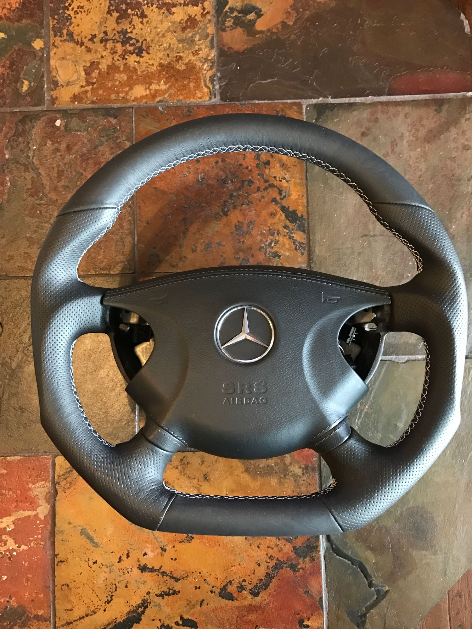 Interior/Upholstery - W211 Flat Bottom Steering Wheel with Leather Air Bag - New - 2005 to 2006 Mercedes-Benz E55 AMG - Sterling, VA 20165, United States