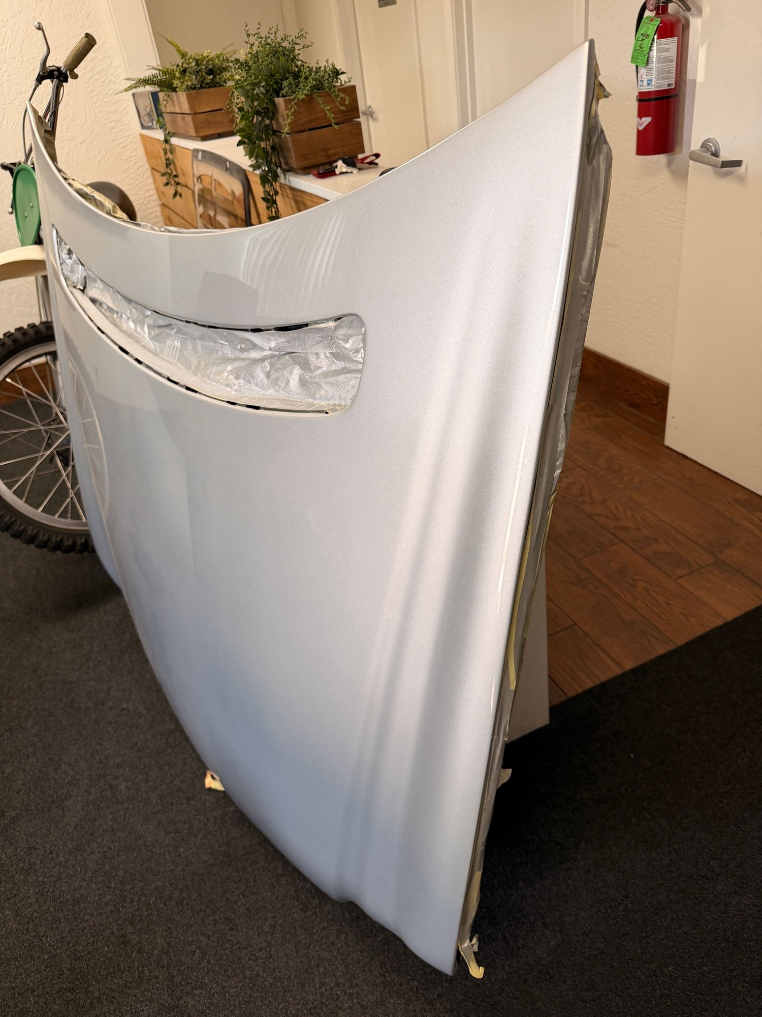 Exterior Body Parts - C209 Carbon Fiber Hood by VIS Racing Painted in 775U Iridium Silver - New - -1 to 2027  All Models - Costa Mesa, CA 92627, United States
