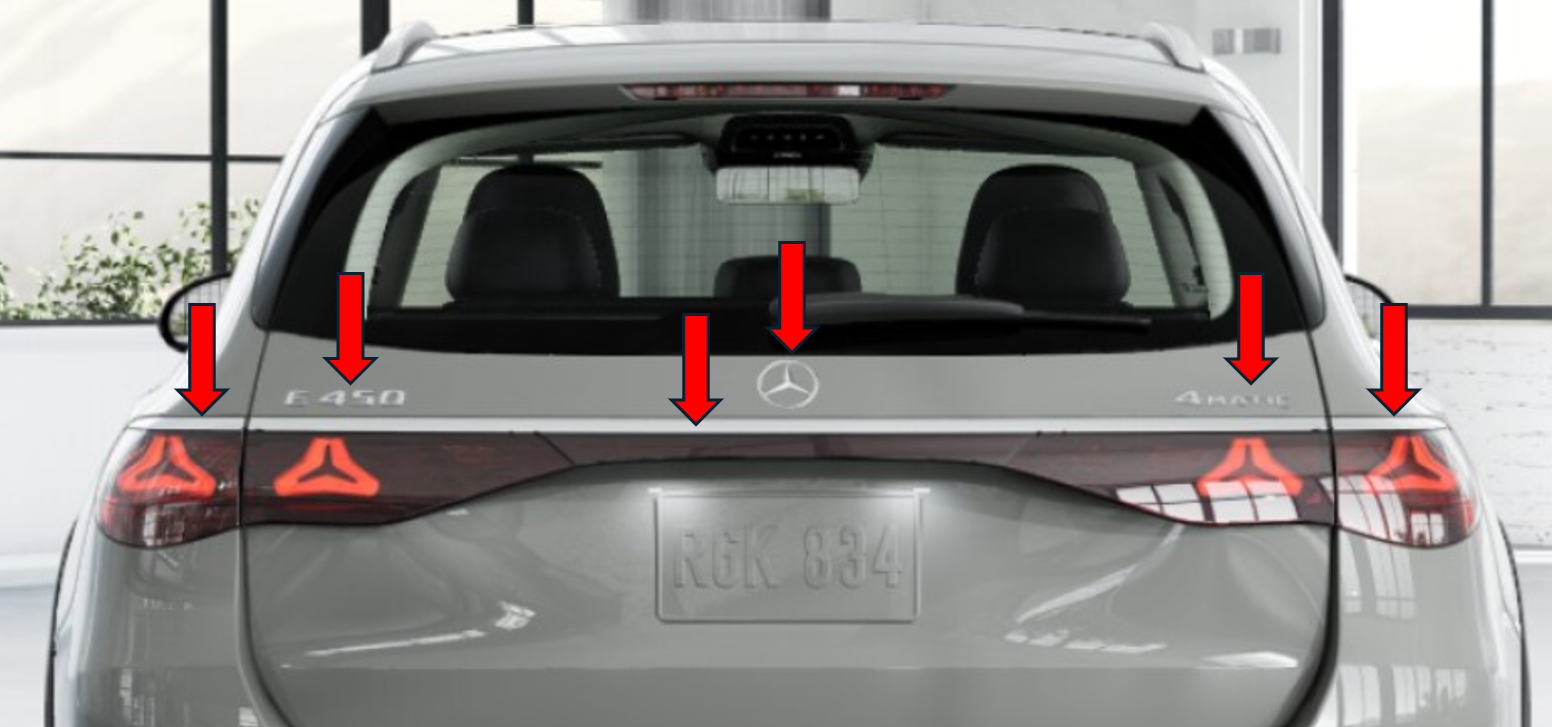 W214 rear trim