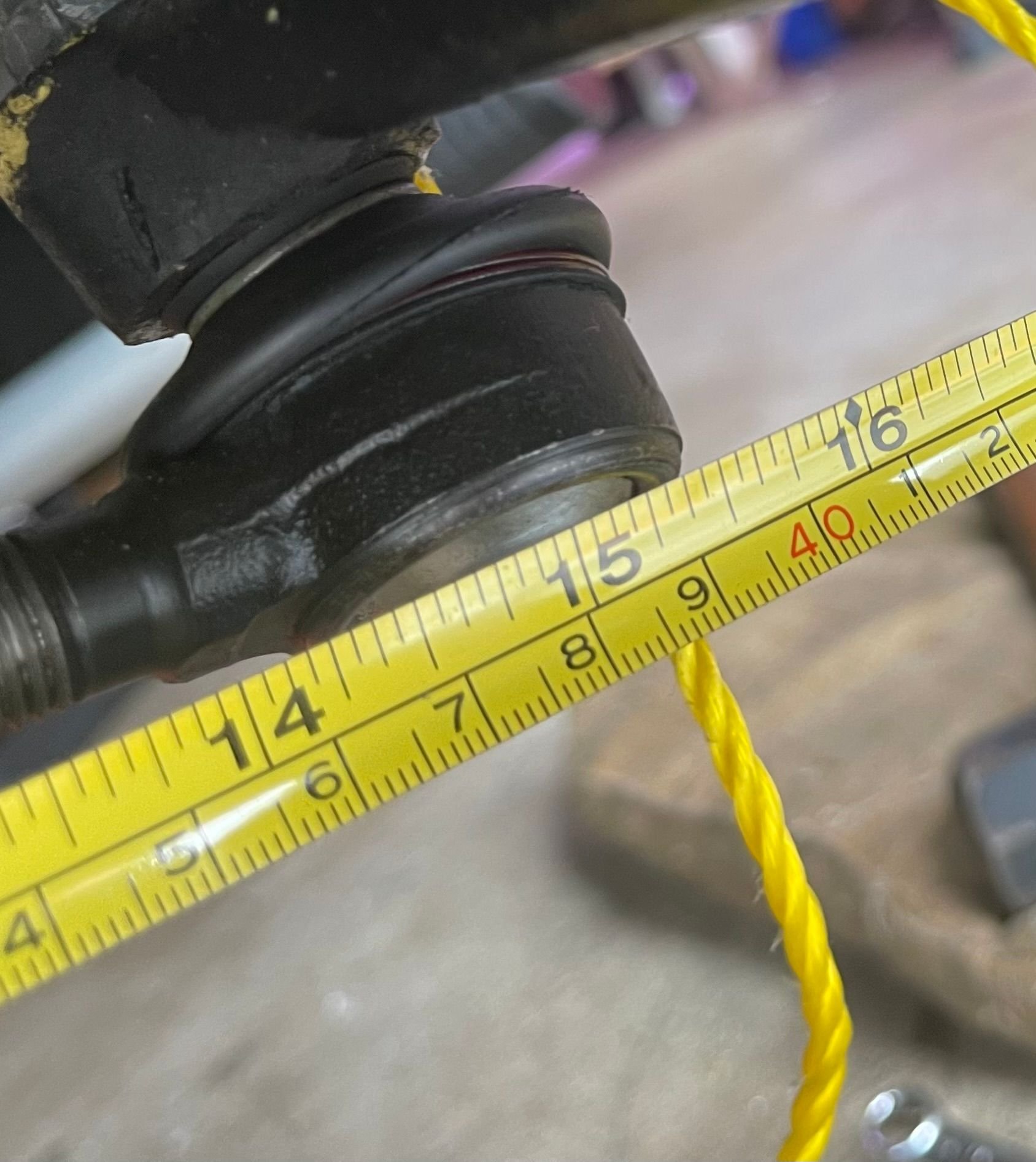 15� center to center. If I removed to old tie rod assemblies and replaced them with new ones, where the difference in the center points come from.