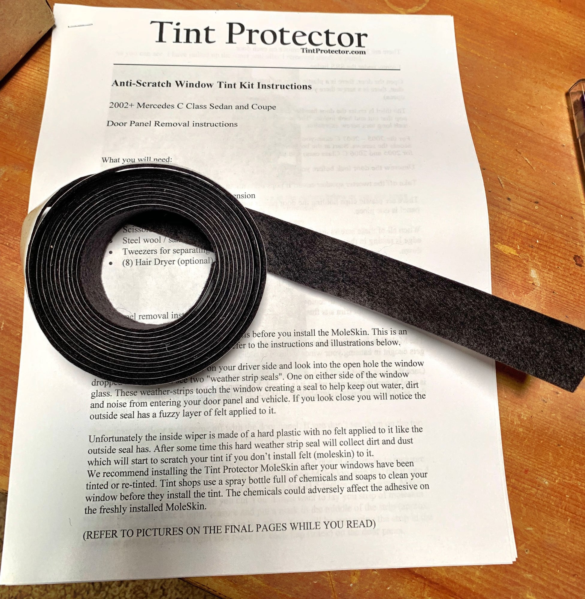 Accessories - W203 Moleskin Tint Protection - New - San Antonio, TX 78240, United States