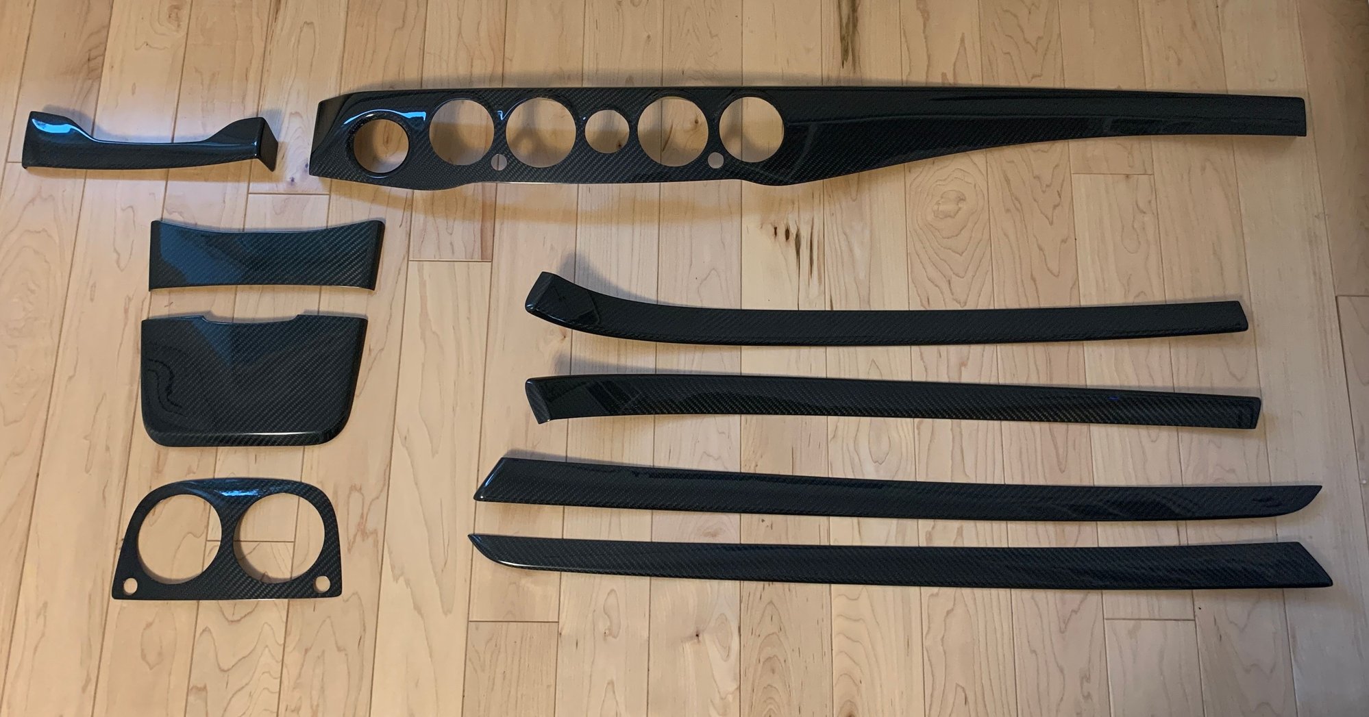 Interior/Upholstery - Real Carbon Fiber Dash Trim Overlay Set for W222 S Class Sedans - New - 2014 to 2017 Mercedes-Benz S550 - 2014 to 2017 Mercedes-Benz S63 AMG - Falmouth, ME 04105, United States