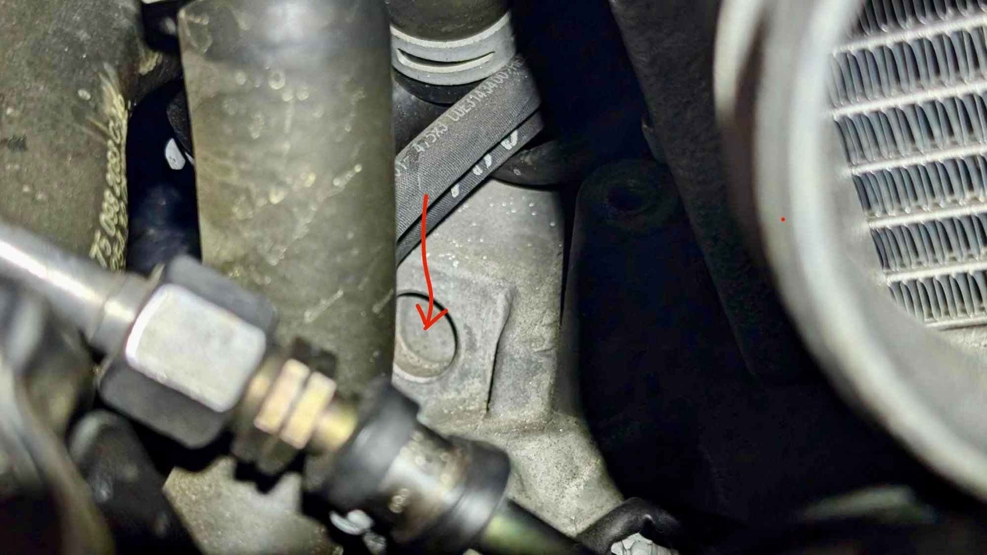 No camshaft sensor on left bank, the right bank has a sensor in the same position. 