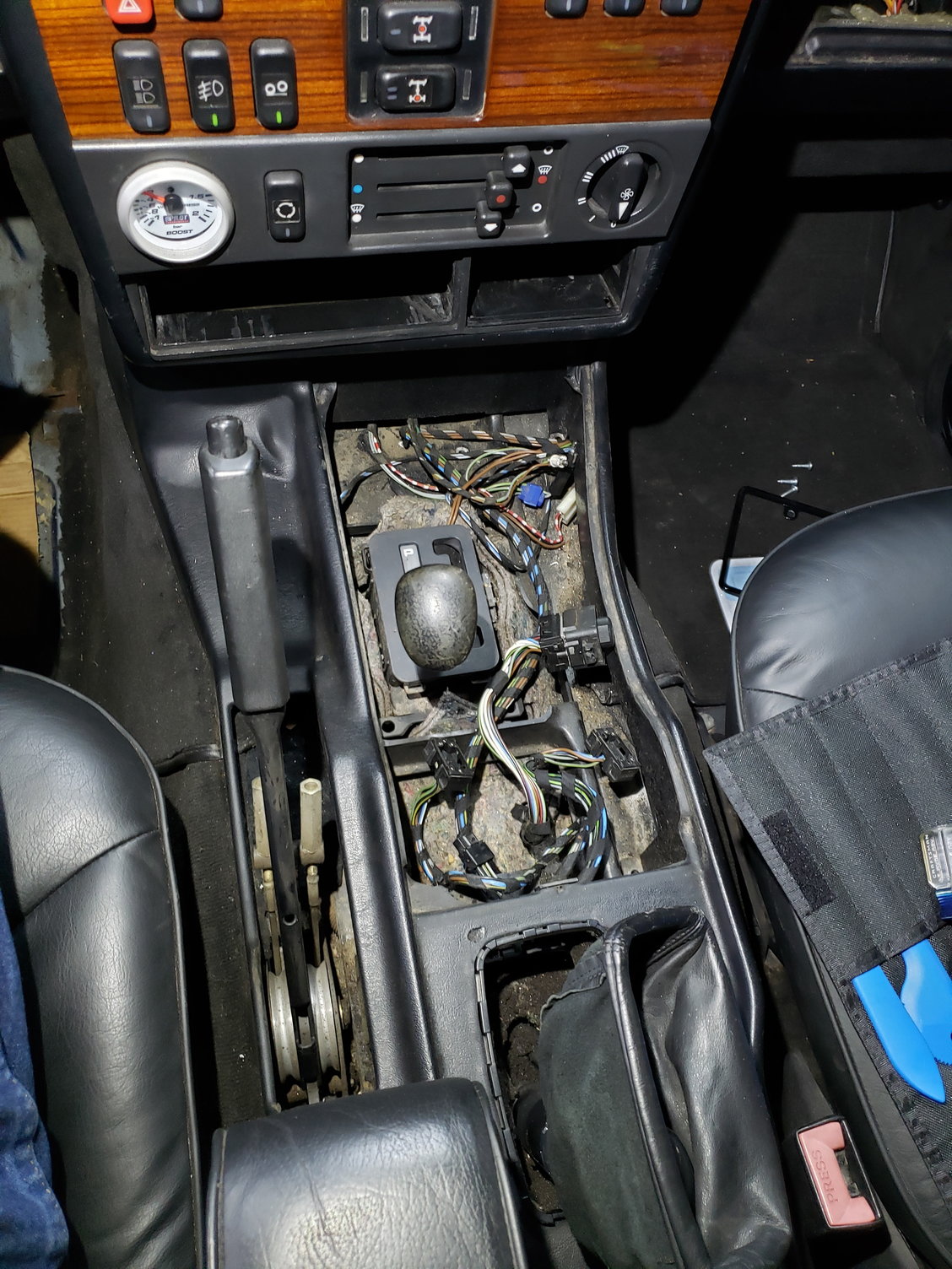 guêtres en cuir couvre pour Mercedes G Wagen W460 Beige Stitch Centre Console