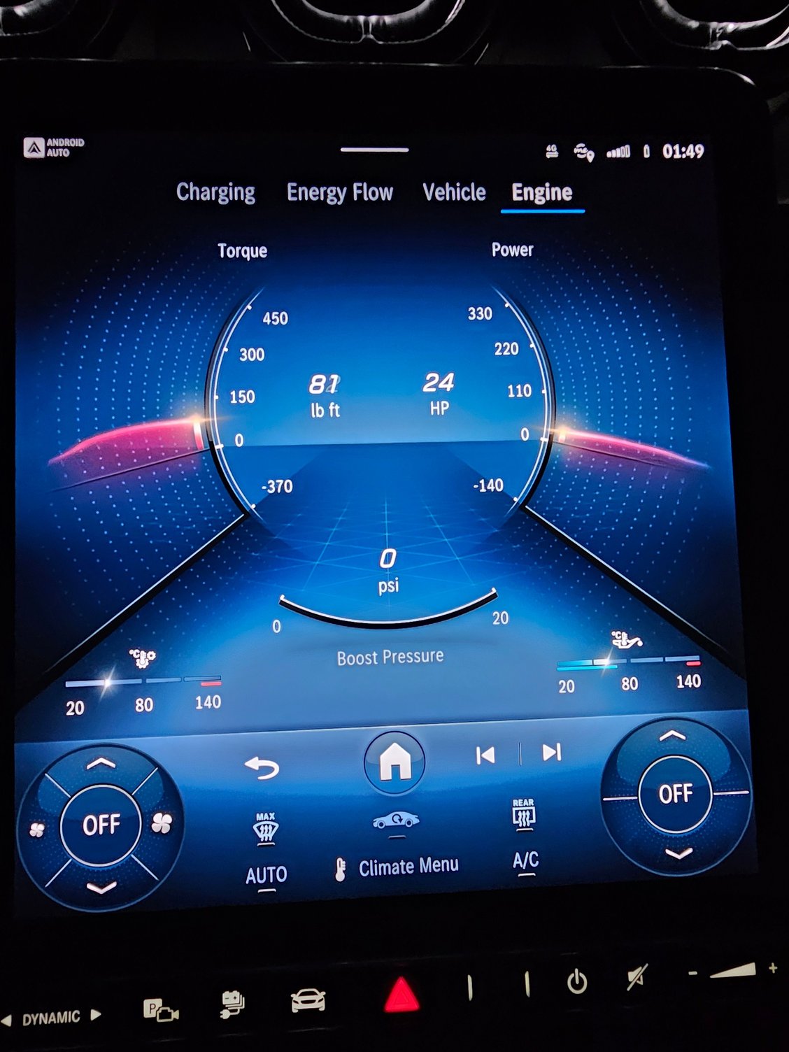 Battery Hold Mode (after 5 minutes of driving)