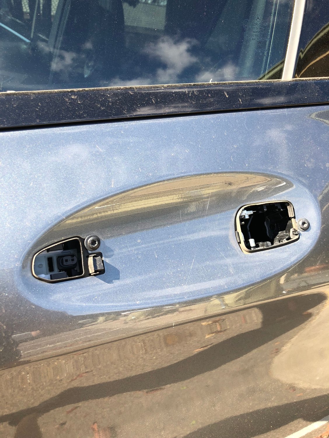 2018 C63s door handle fell off for second time, on the second door