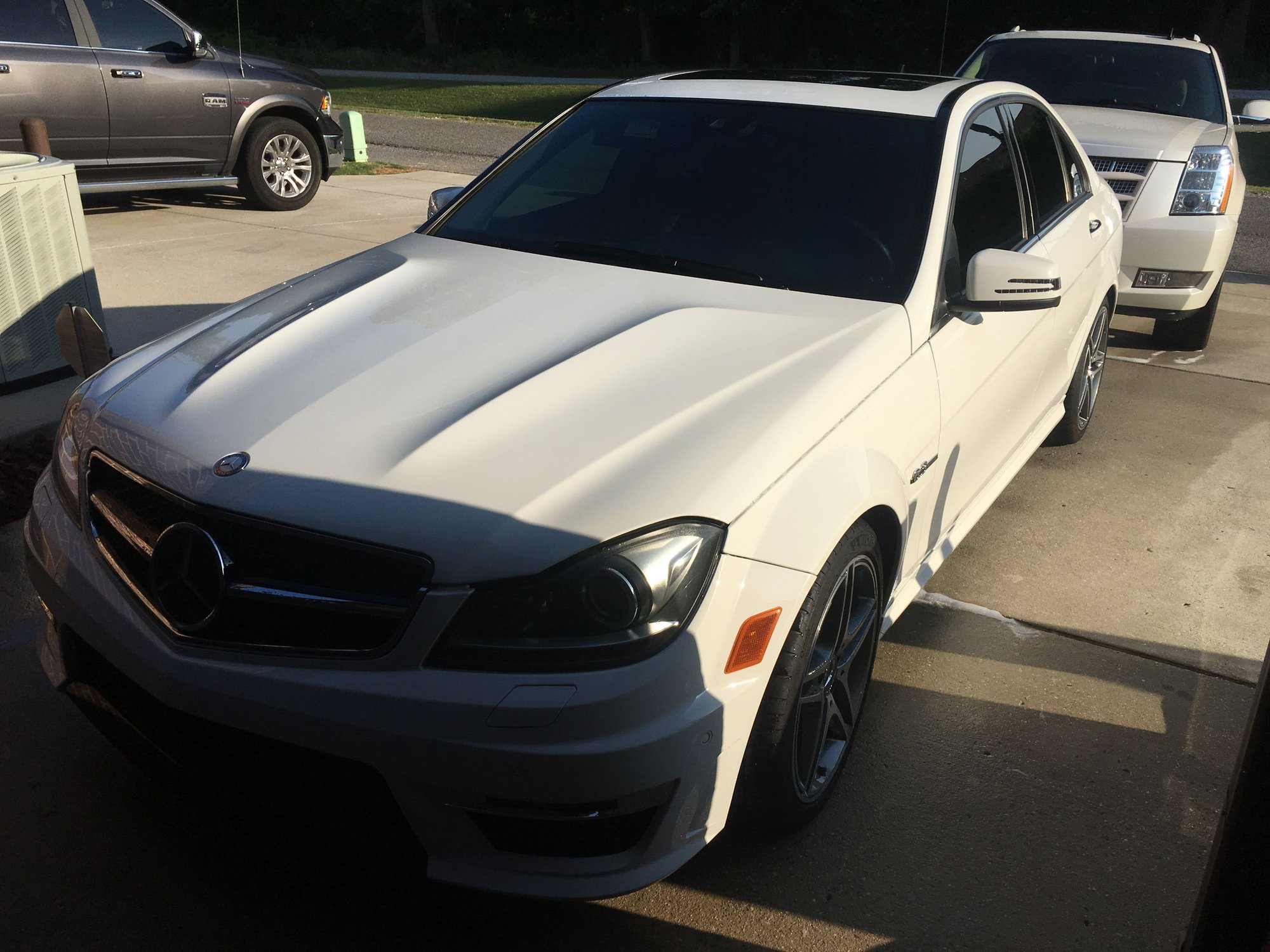 2013 Mercedes-Benz C63 AMG - 2013 Mercedes C63 AMG P31 Polar White w/ Red Designo Leather (Nicely Loaded) - Used - VIN WDDGF7HBXDA835265 - 39,570 Miles - 8 cyl - 2WD - Automatic - Sedan - White - Huntsville, AL 35824, United States