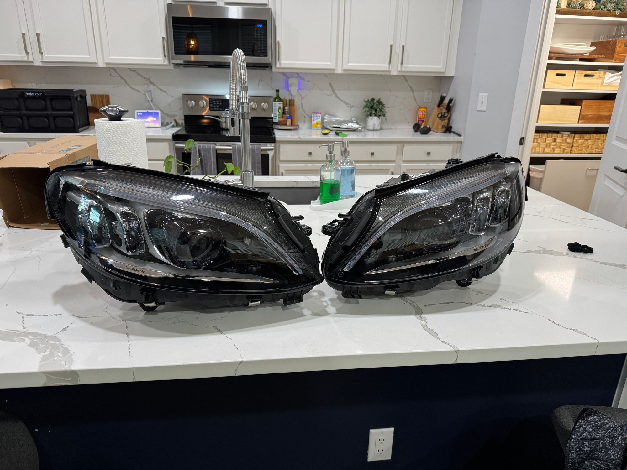 Lights - w205 c63/s euro-spec facelift headlights with adapters (PPF'd) - Used - 2015 to 2023 Mercedes-Benz C63 AMG S - Charlotte, NC 28206, United States