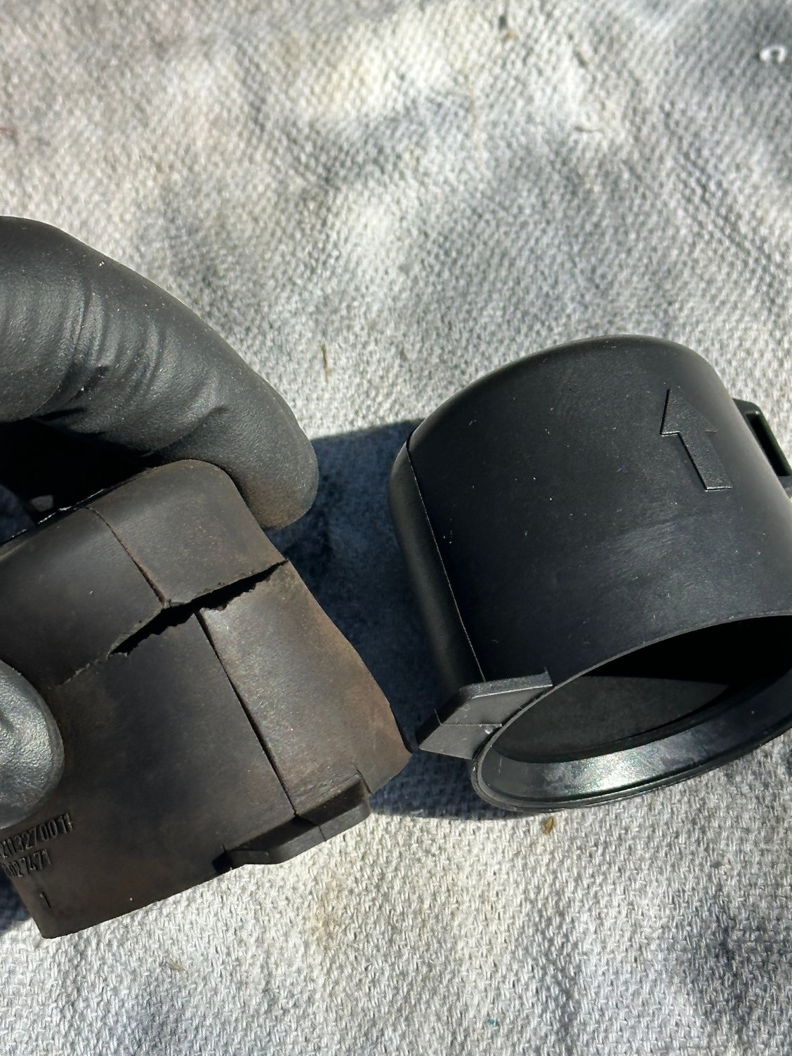 More about the rough condition of the air filter boot.  This is on a car with only 28,000 miles on the odometer.