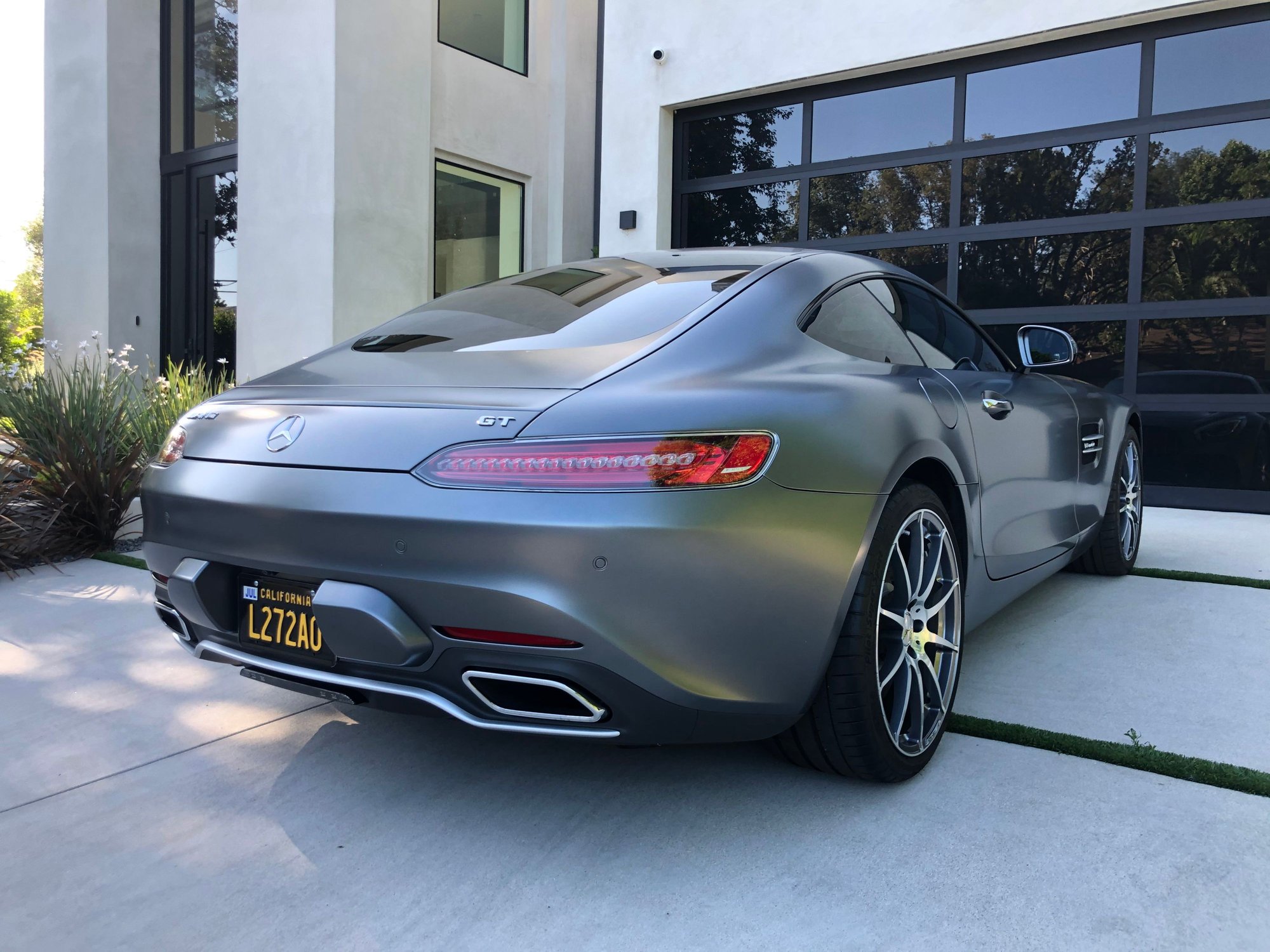 2018 Mercedes-Benz AMG GT - 2018 AMG GT Matte Gray w/ Red Pepper/Black Interior - Used - VIN WDDYJ7HA9JA014664 - 4,896 Miles - 8 cyl - 2WD - Automatic - Coupe - Gray - Studio City, CA 91604, United States