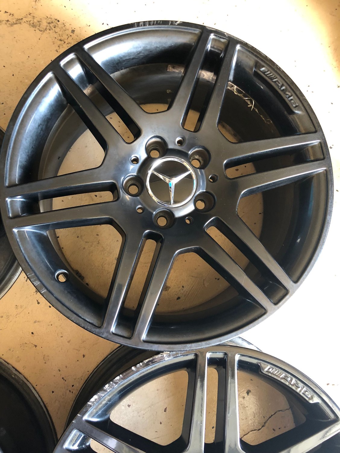 Wheels and Tires/Axles - W204 C350 AMG Black 17" Rims - Used - Stockton, CA 95219, United States