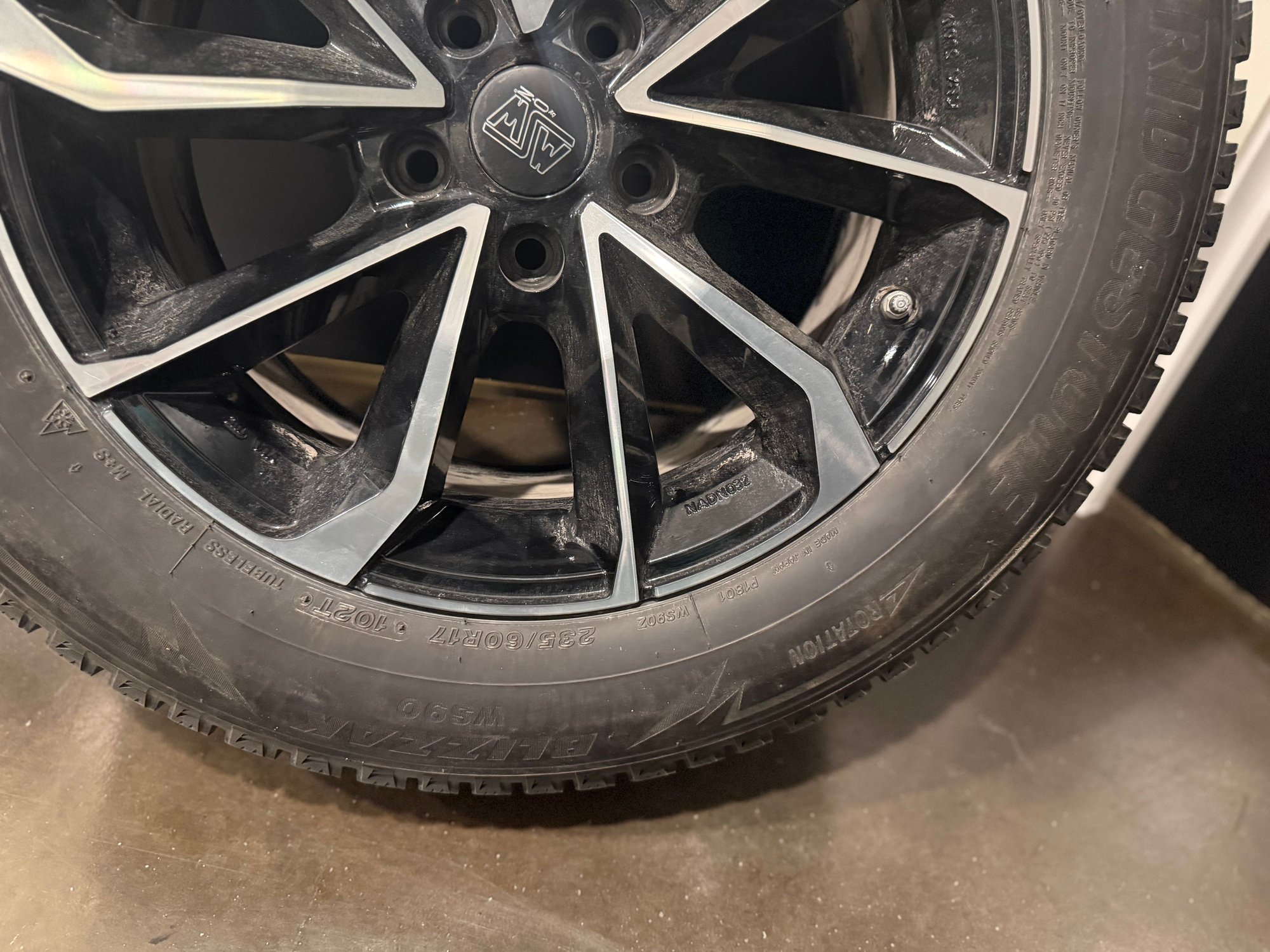 Wheels and Tires/Axles - 17 inch Snow tires Bridgestone Blizzak WS90 with MSW Wheels GLB X 4. - Used - 2020 to 2027 Mercedes-Benz GLB-Class - 0  All Models - Minneapolis, MN 55450, United States