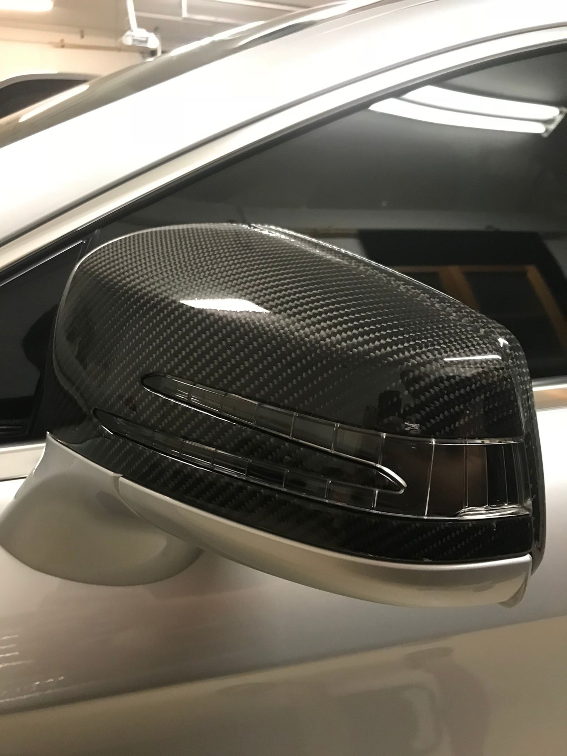 Pair Carbon Fiber Mirror Covers W204 W212 W218 Fitment & More