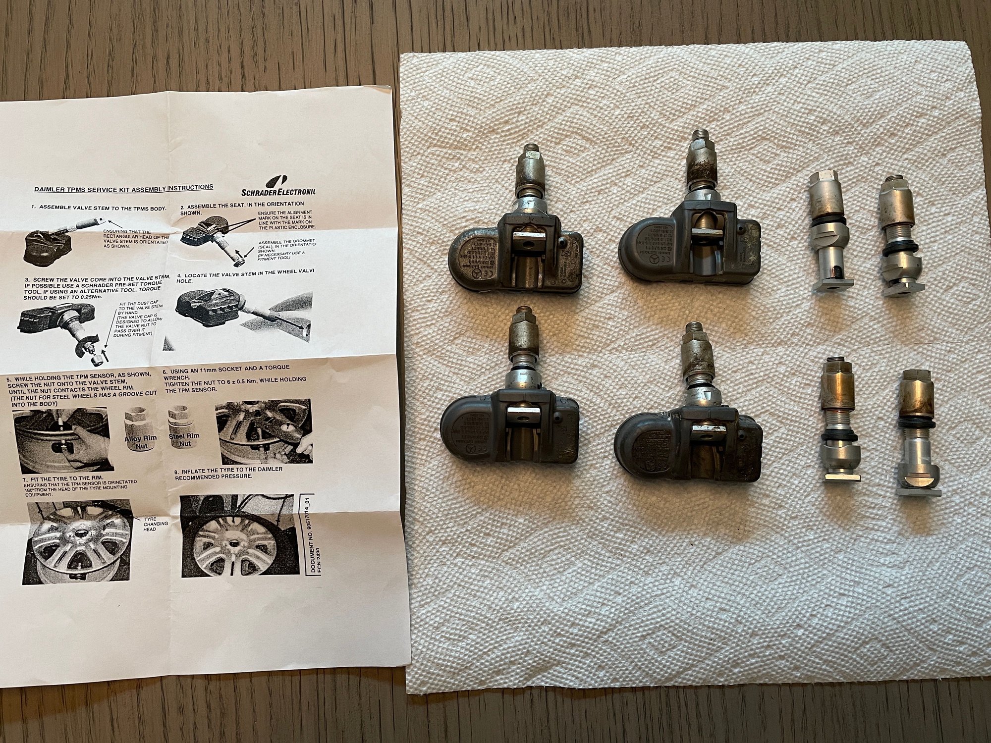 Wheels and Tires/Axles - Used OEM Mercedes TPMS Sensors & Extra Stem Kits - Used - 0  All Models - Port St Lucie, FL 34953, United States