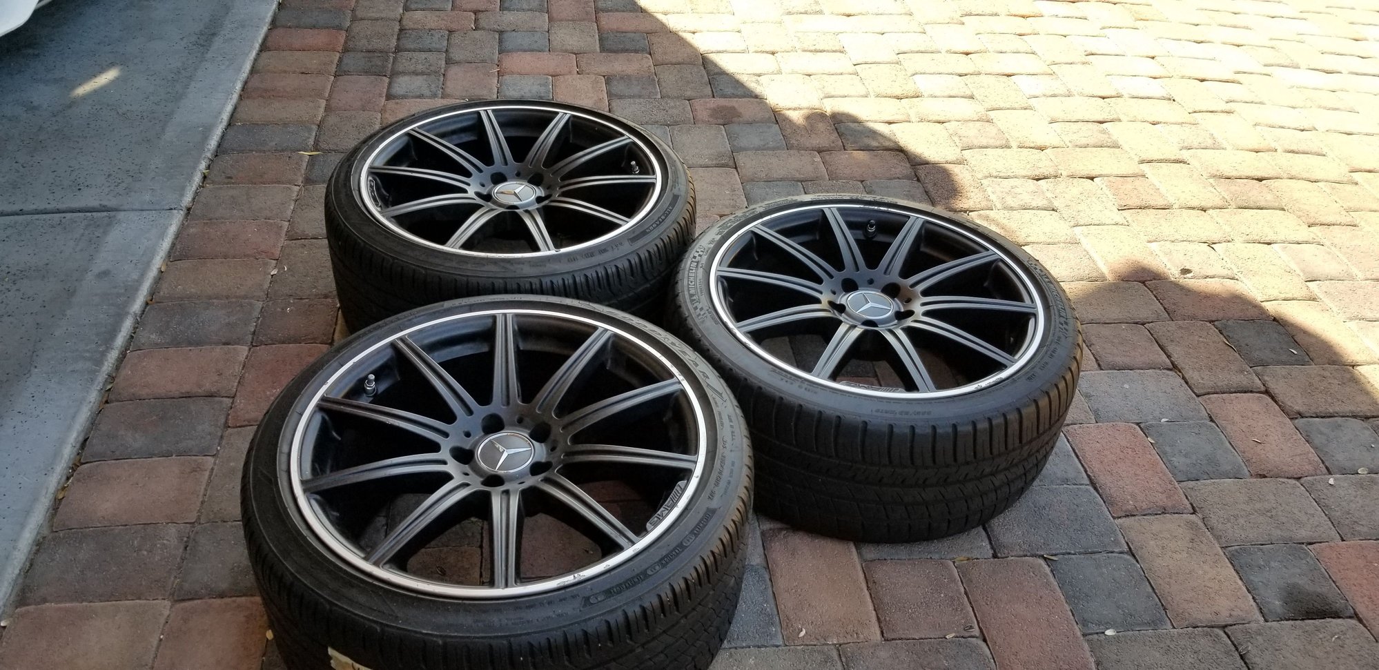 Wheels and Tires/Axles - (3) 19" CLS63 AMG BLACK WHEELS 1 FRONT 2 REARS OR BUY SINGLES - Used - Las Vegas, NV 89139, United States