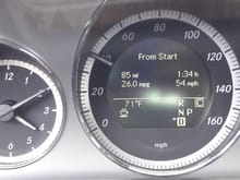 This from my return trip this weekend. I got caught in traffic a few times. Plus I was having some fun with an Audi for a third of the trip. 26mpg is the average I get on any decent length trip that's primarily on the highway.