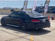 Lined up to race with the Boosted Benz trailer in the background