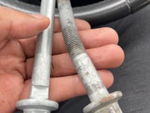 new on left w flutes, orig on right...bent smh from accident