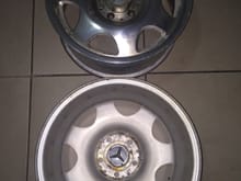 Showing the back inside of one of the wheels.