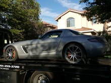 The SLS finally came home after a paint job