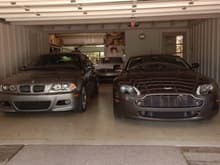 Aston Martin V8 Vantage with M3 and SL55